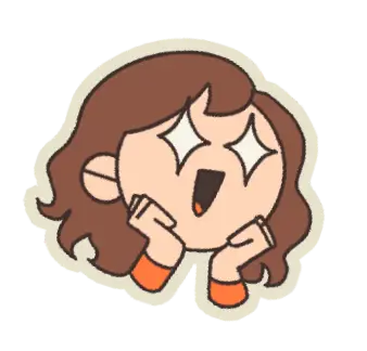 Sticker visage enthousiaste